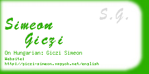 simeon giczi business card